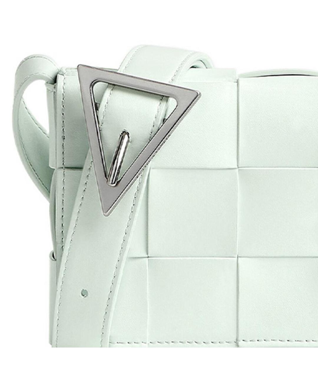 BOTTEGA VENETA Белая кожаная сумка на плечо, фото 4