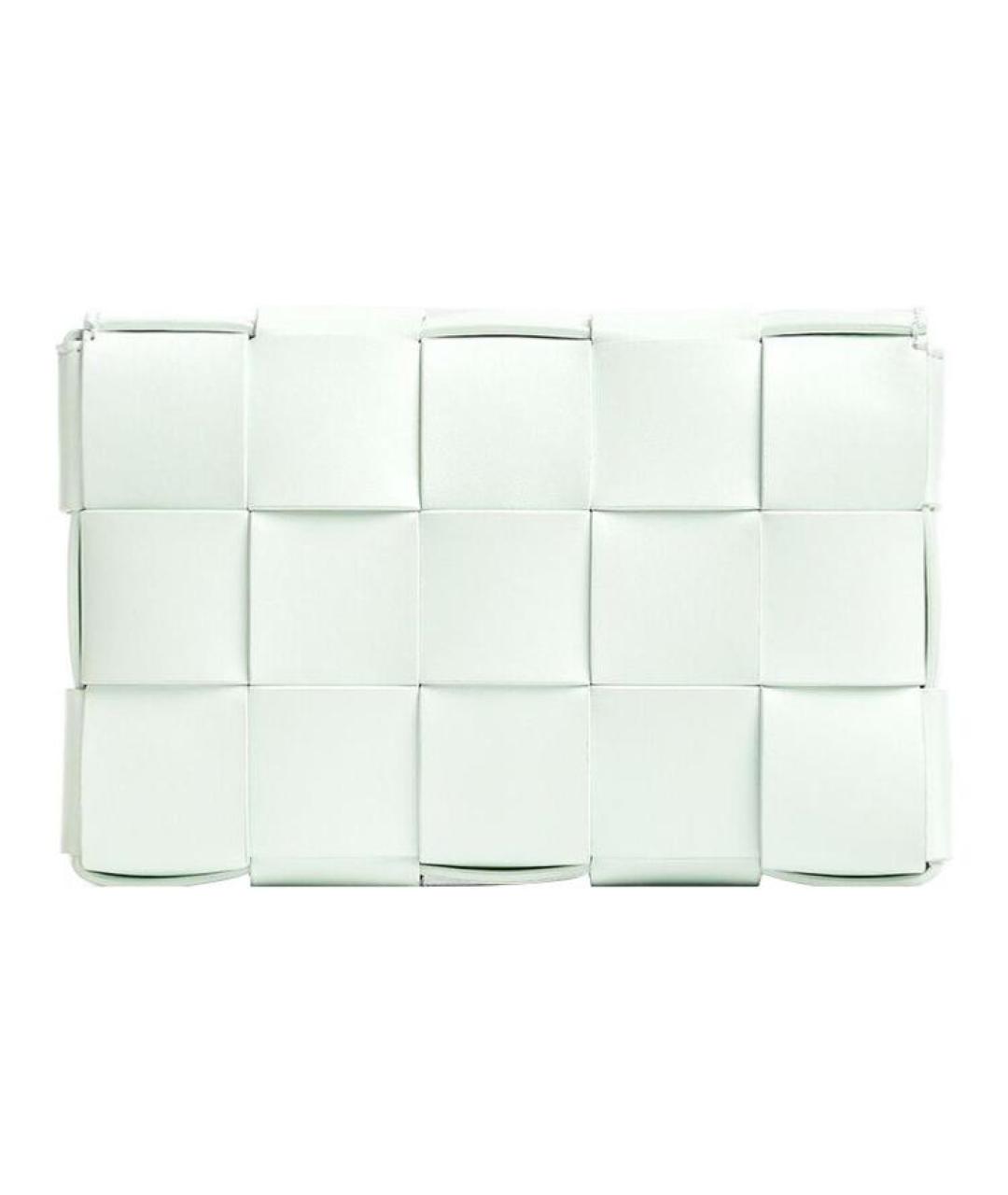 BOTTEGA VENETA Белая кожаная сумка на плечо, фото 3