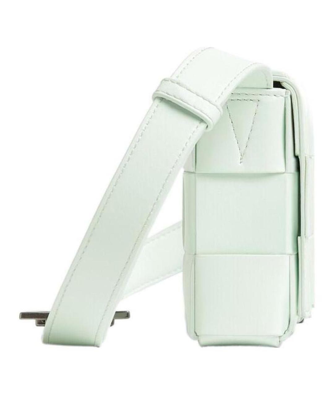 BOTTEGA VENETA Белая кожаная сумка на плечо, фото 2