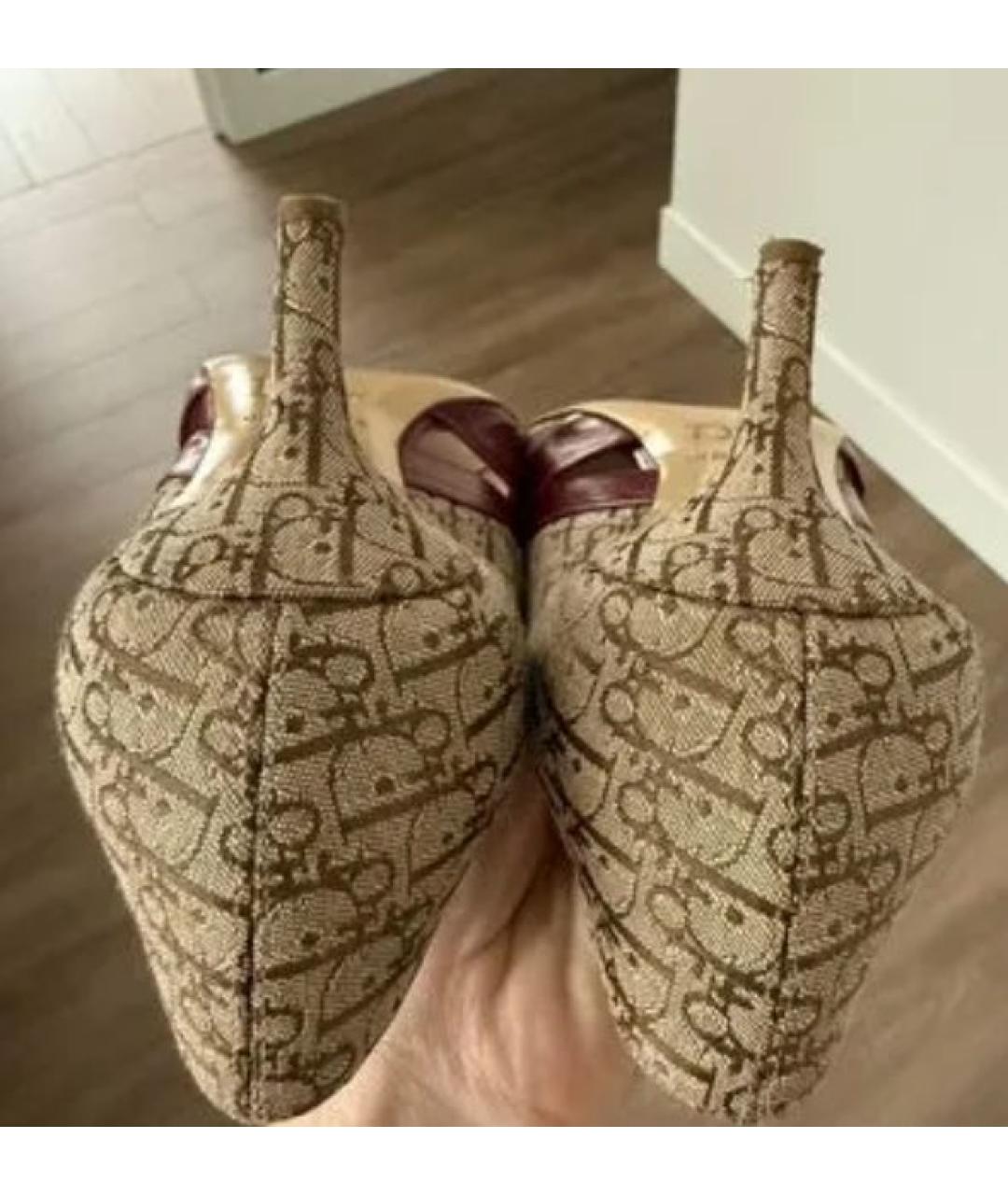 CHRISTIAN DIOR Мульти текстильные туфли, фото 5