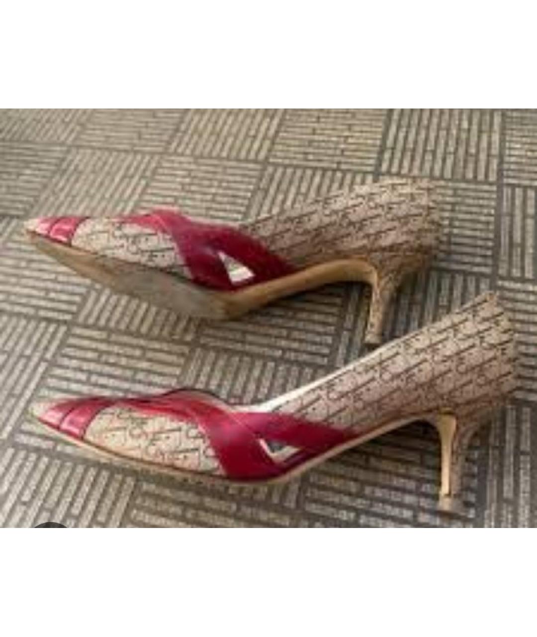 CHRISTIAN DIOR Мульти текстильные туфли, фото 6