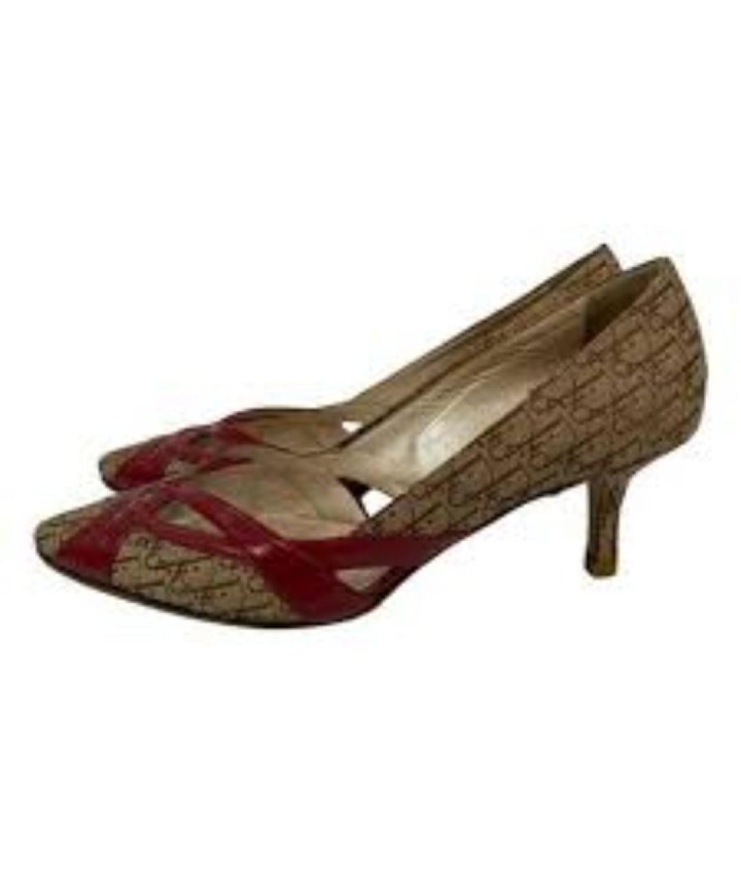 CHRISTIAN DIOR Мульти текстильные туфли, фото 2