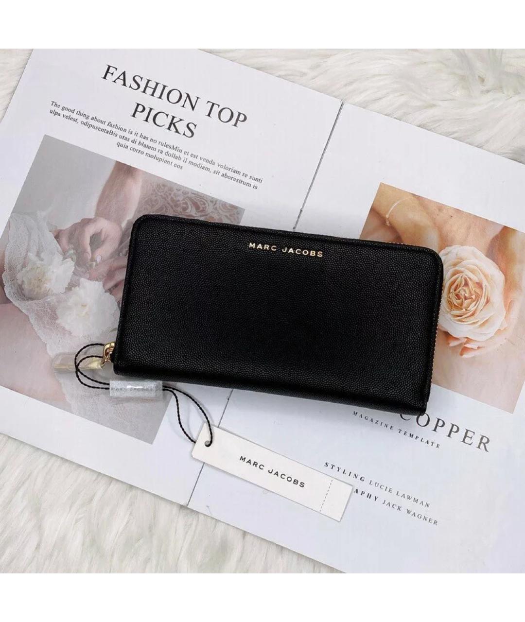 MARC JACOBS Черный кожаный кошелек, фото 2