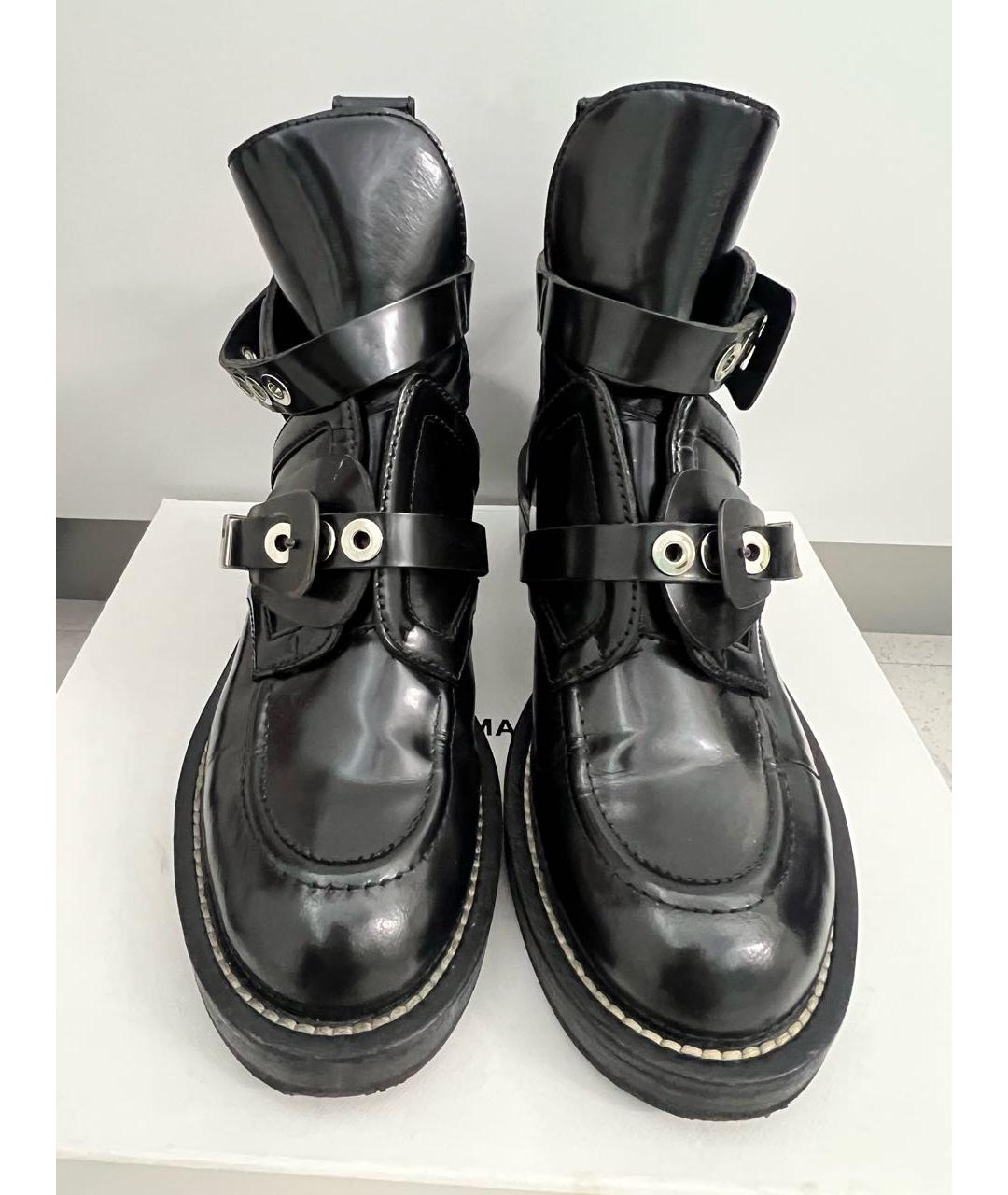 BALENCIAGA Черные кожаные ботинки, фото 2