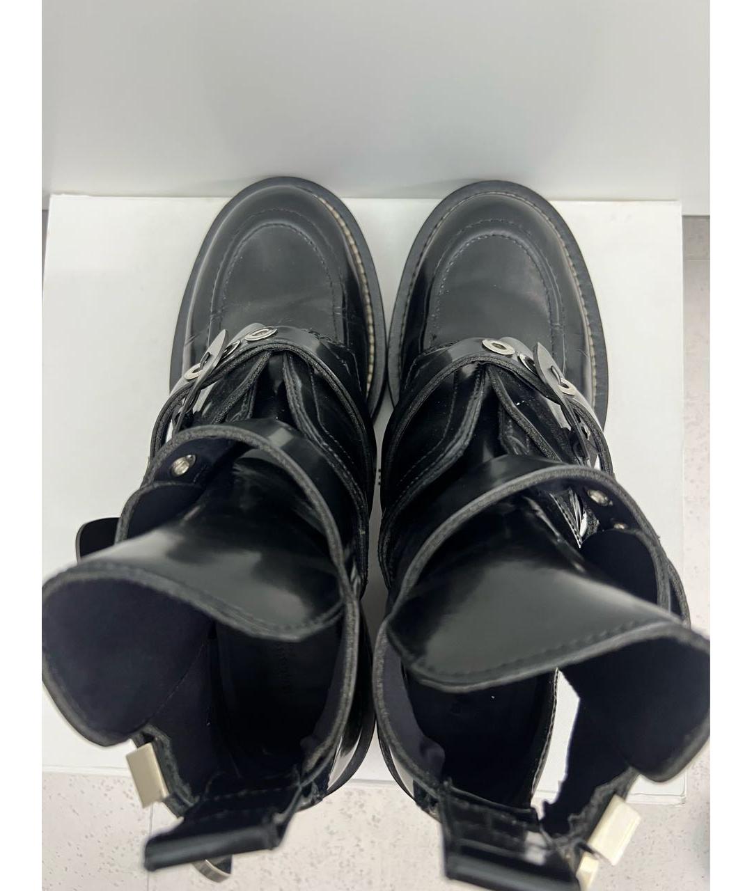 BALENCIAGA Черные кожаные ботинки, фото 3