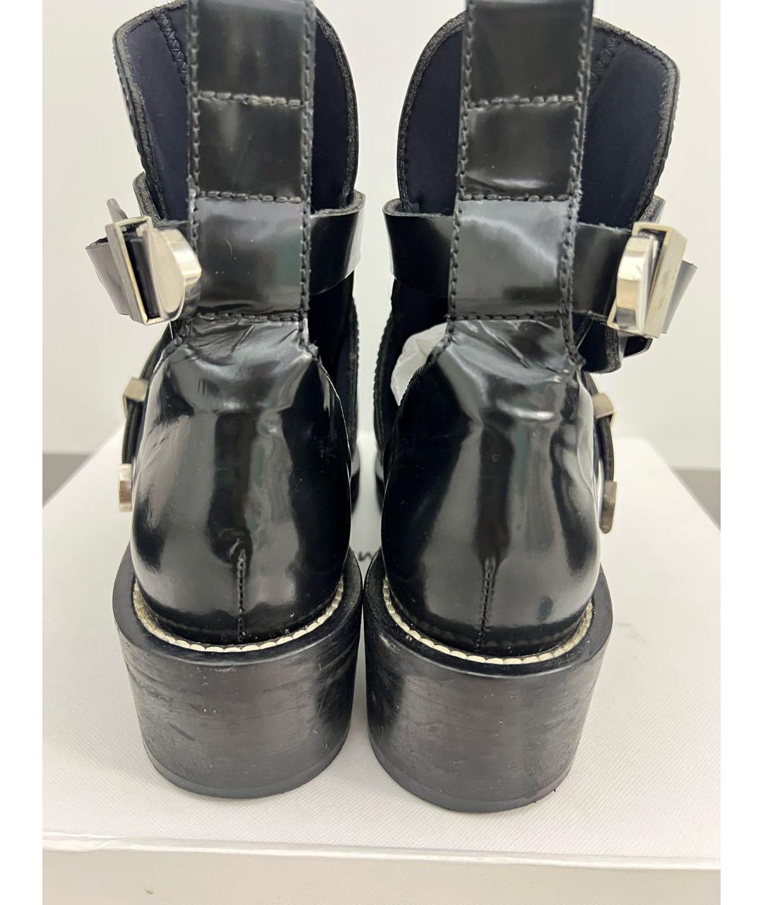 BALENCIAGA Черные кожаные ботинки, фото 4