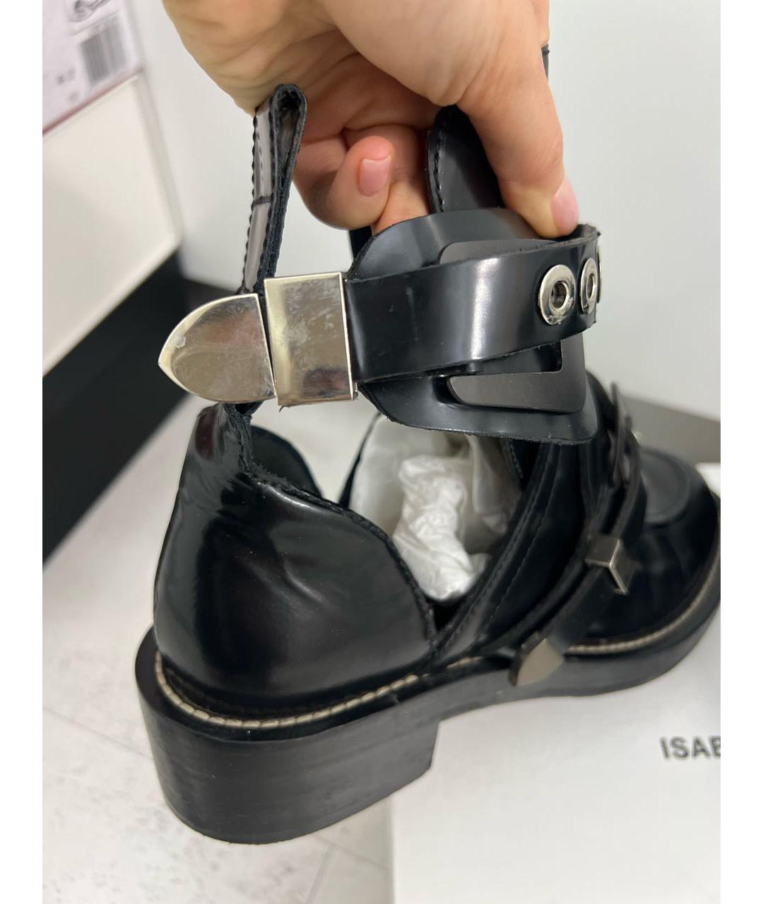 BALENCIAGA Черные кожаные ботинки, фото 6