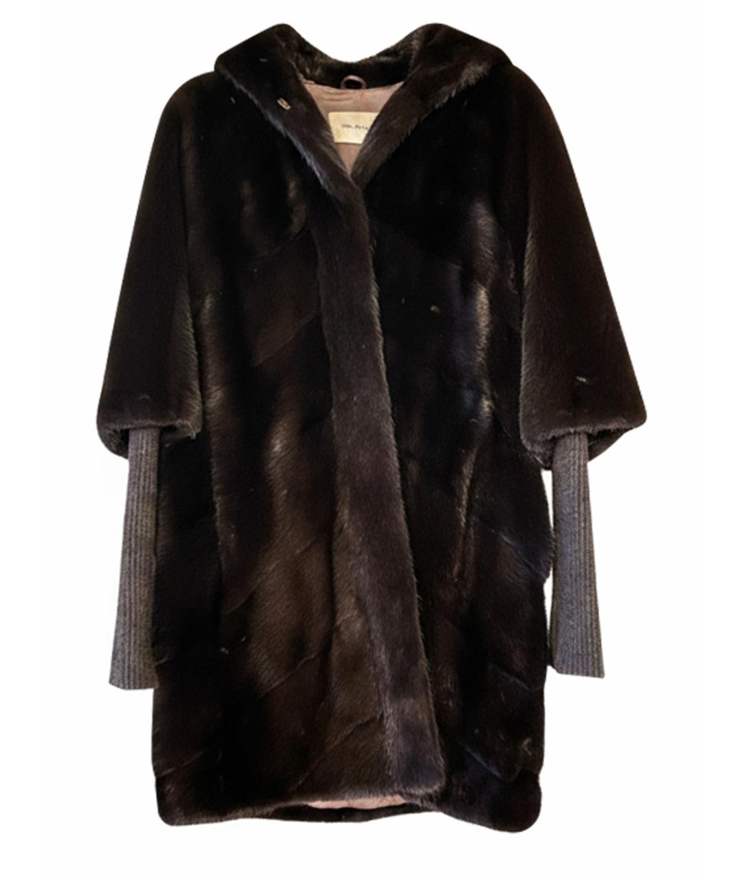 YVES SALOMON Черная меховая шуба, фото 1