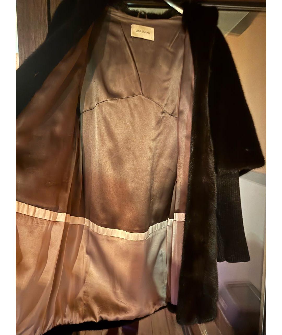 YVES SALOMON Черная меховая шуба, фото 5