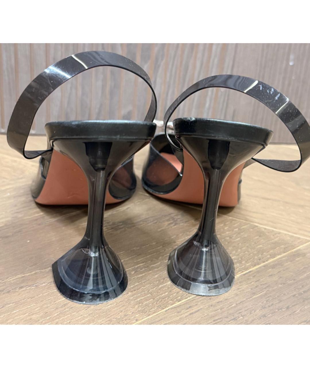 Amina Muaddi Черные туфли, фото 4