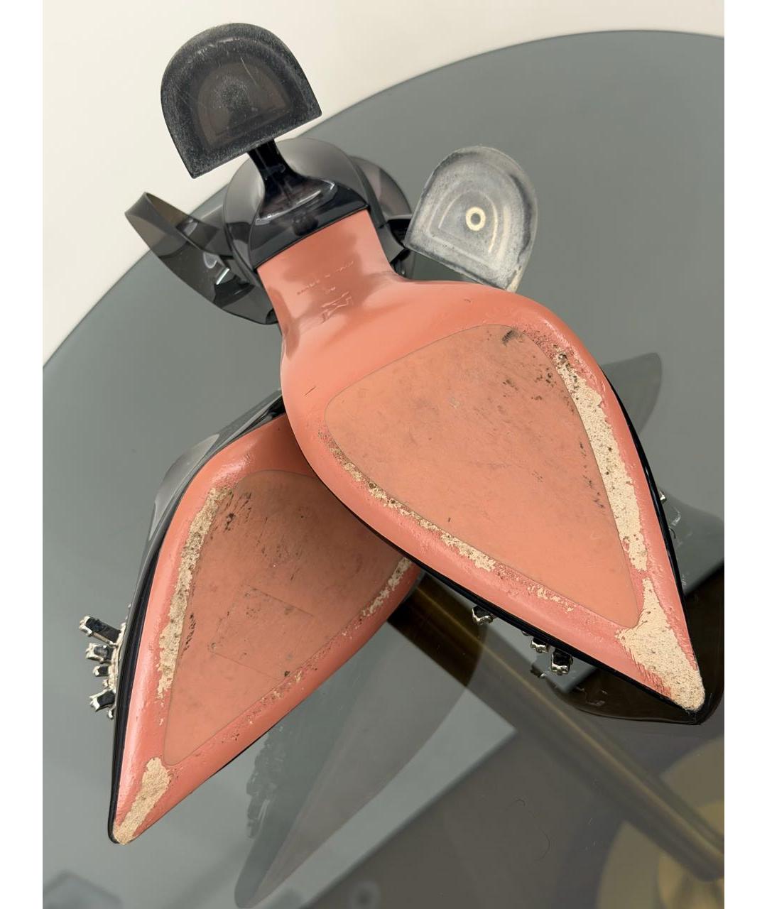 Amina Muaddi Черные туфли, фото 5