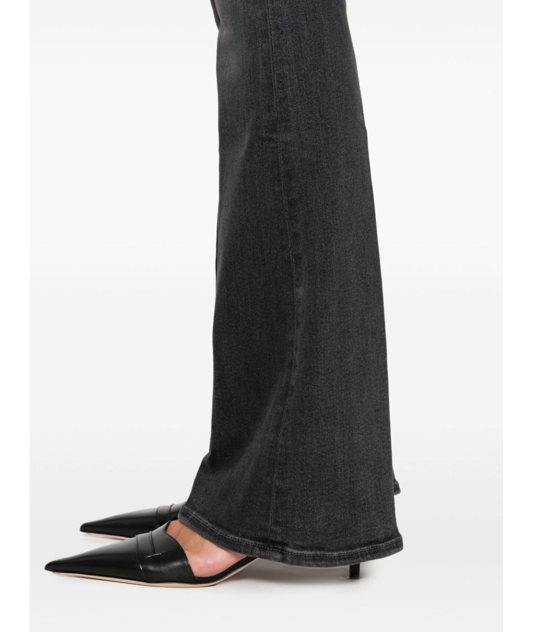 MOTHER Антрацитовые хлопковые джинсы клеш, фото 5