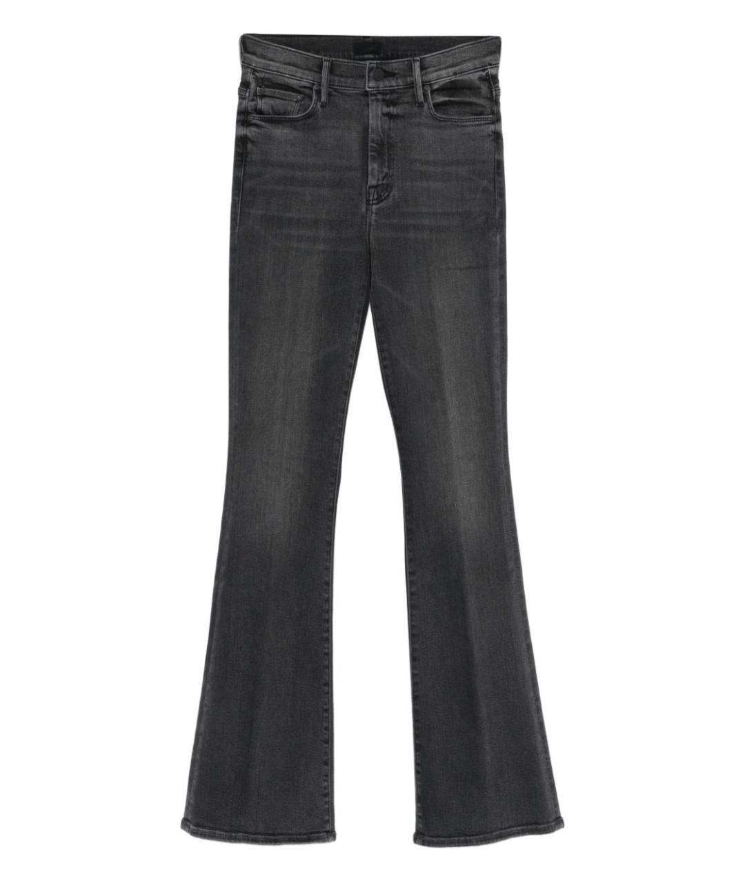 MOTHER Антрацитовые хлопковые джинсы клеш, фото 1