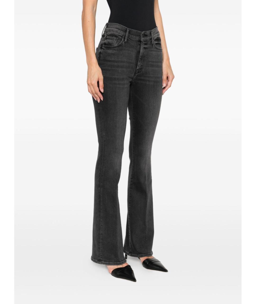 MOTHER Антрацитовые хлопковые джинсы клеш, фото 4