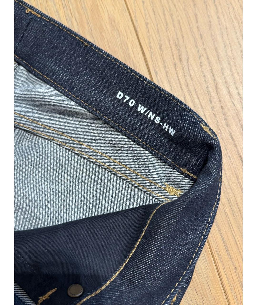 SAINT LAURENT Темно-синие хлопковые прямые джинсы, фото 4