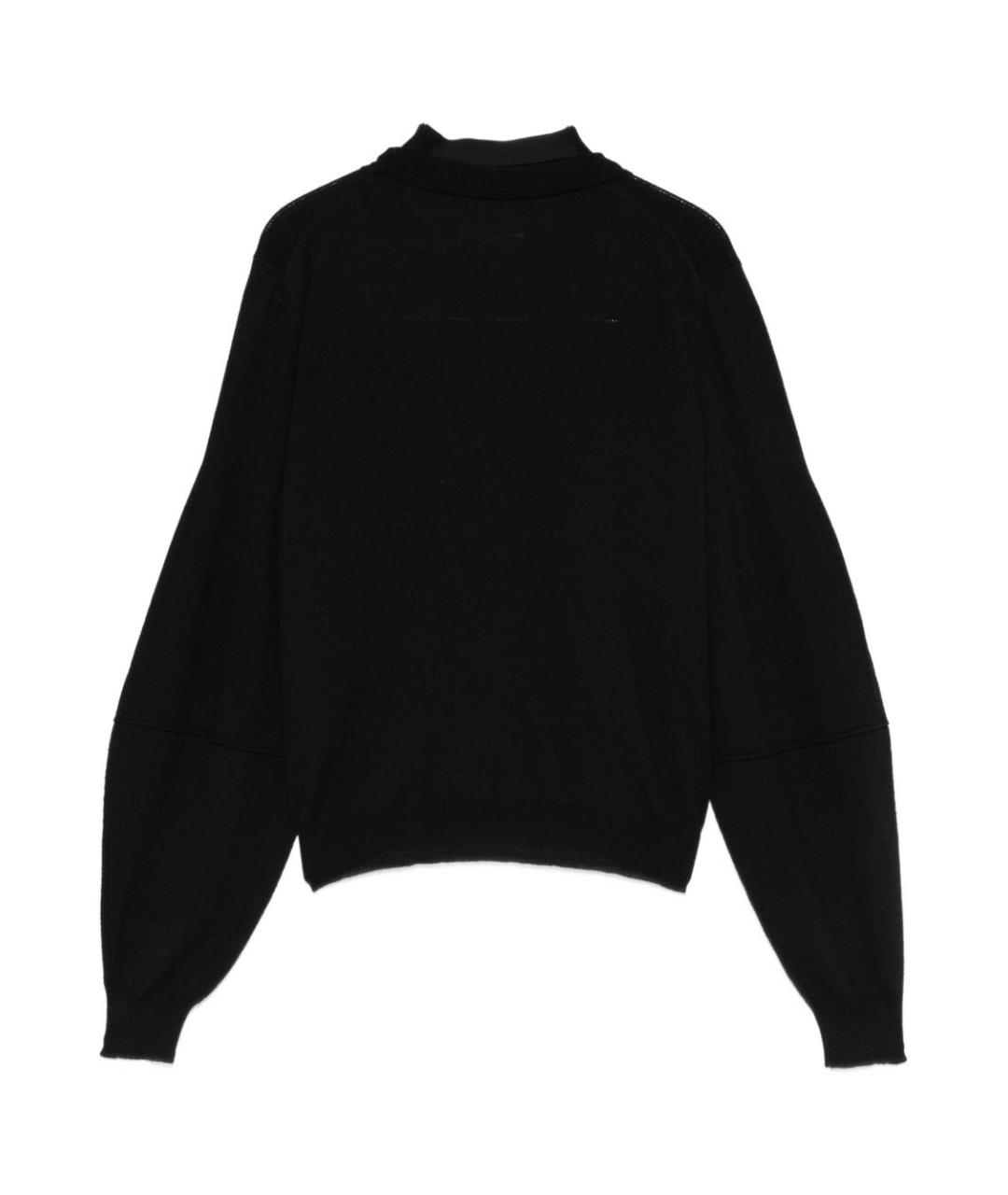 SEMICOUTURE Черный шерстяной джемпер / свитер, фото 3