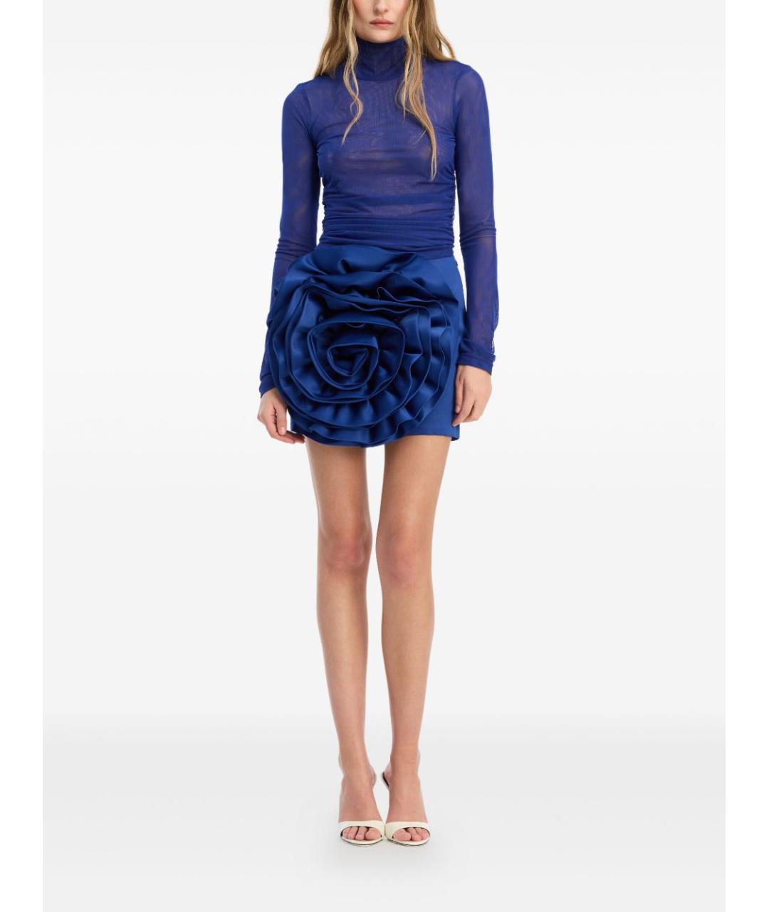 ROTATE Синяя полиэстеровая водолазка, фото 2