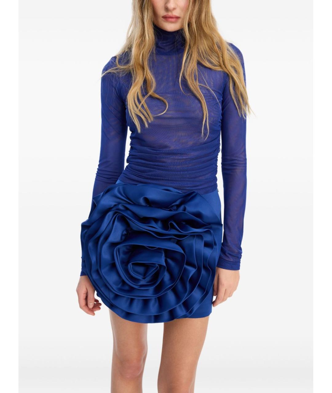 ROTATE Синяя полиэстеровая водолазка, фото 5