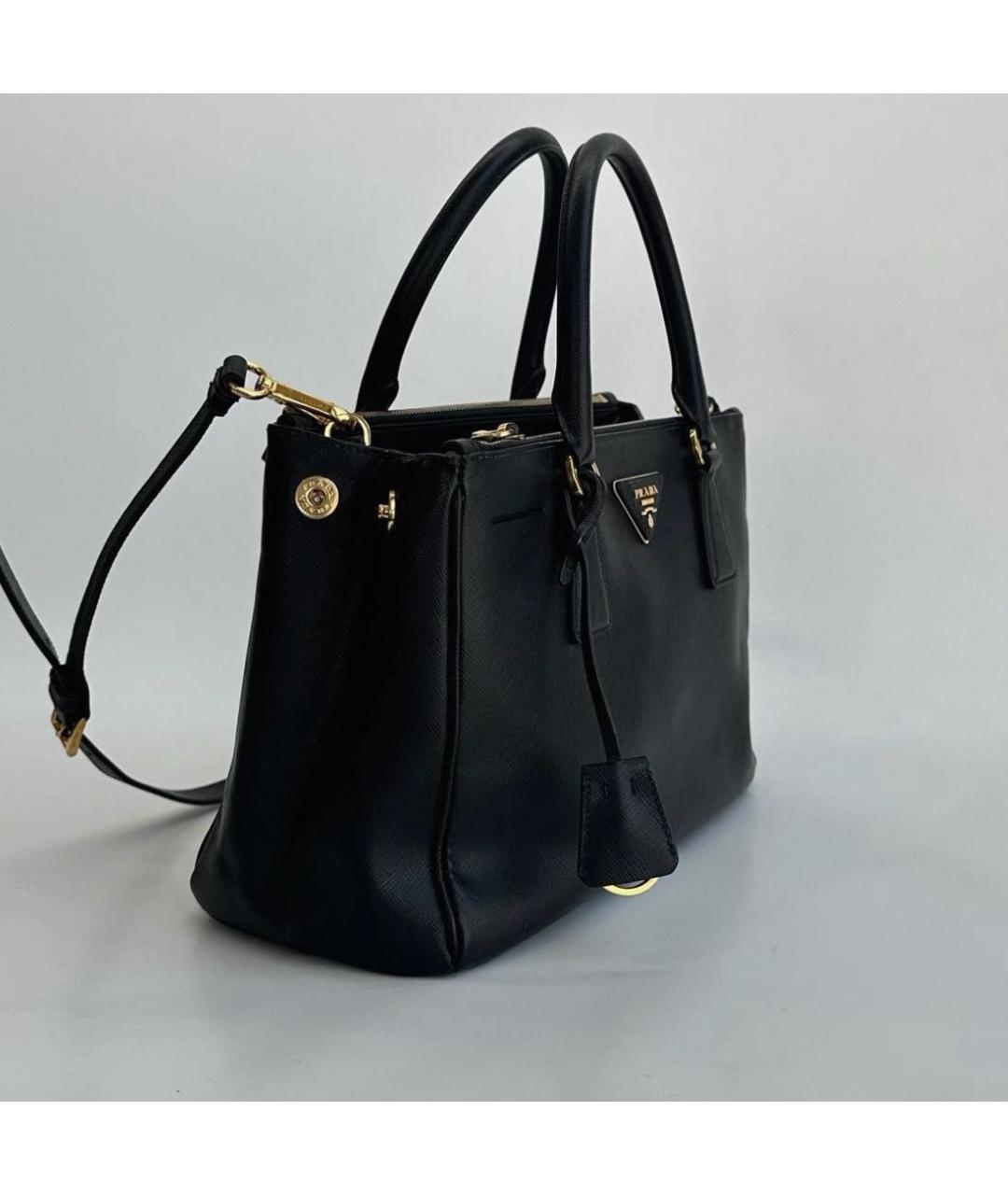 PRADA Черная кожаная сумка через плечо, фото 4