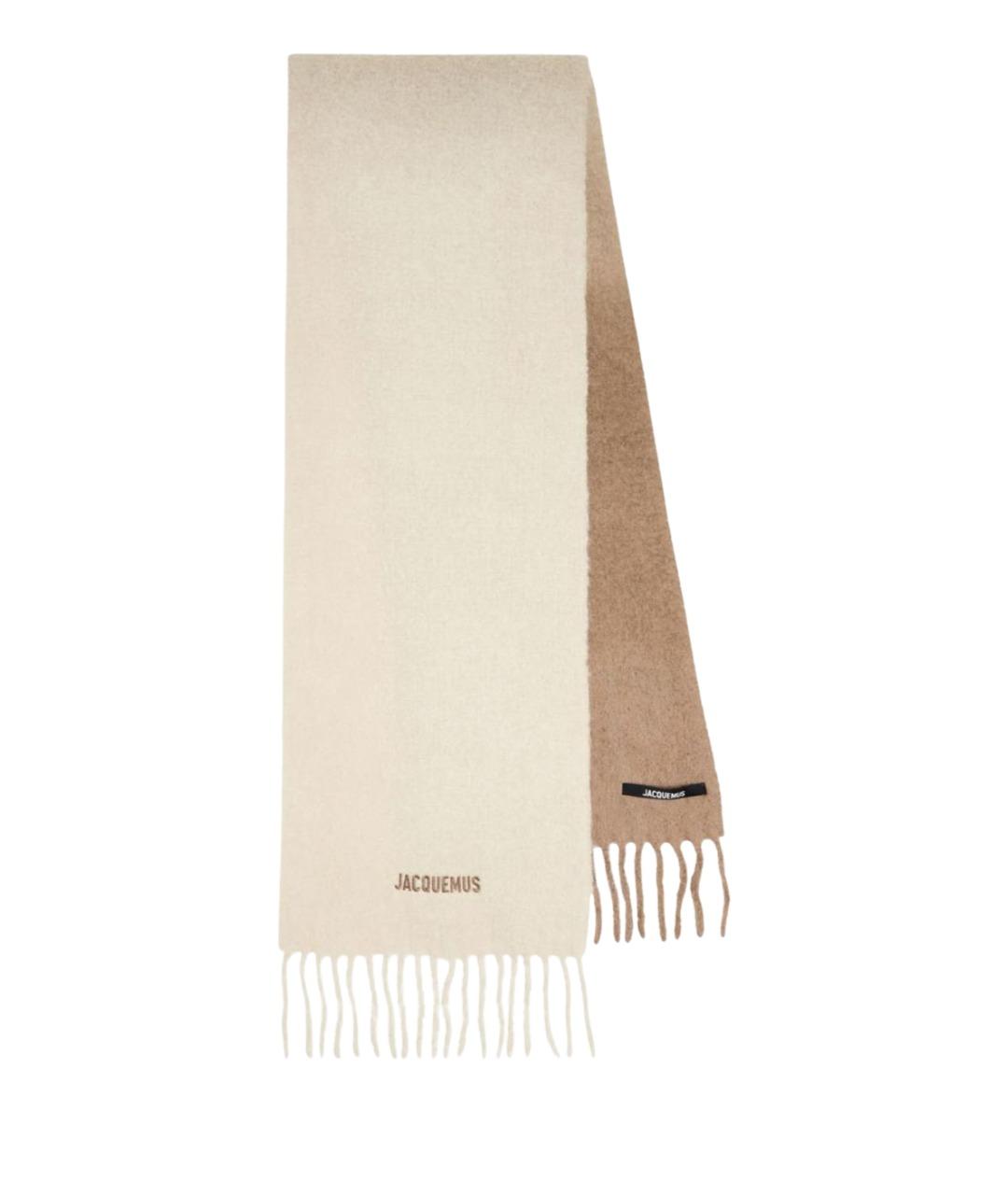JACQUEMUS Бежевый шерстяной шарф, фото 1