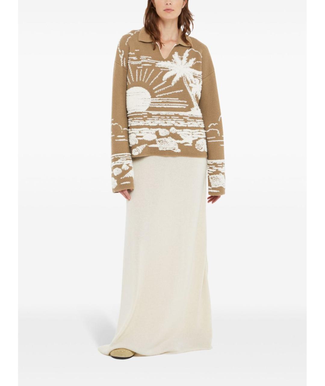 ALANUI Бежевый шерстяной джемпер / свитер, фото 2