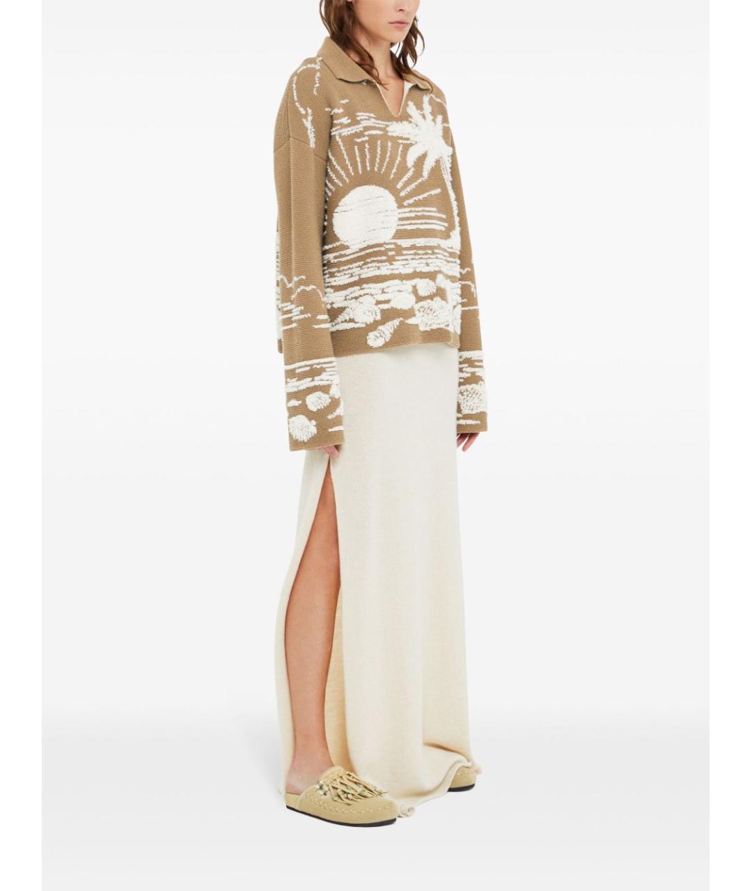 ALANUI Бежевый шерстяной джемпер / свитер, фото 5