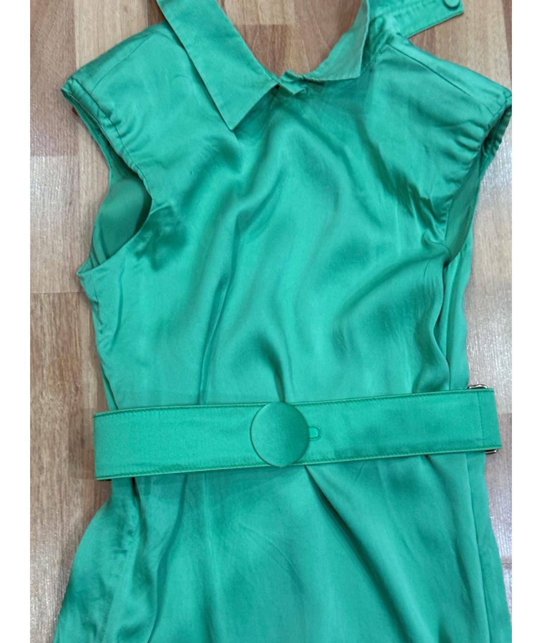 VERSACE Зеленые шелковое коктейльное платье, фото 4