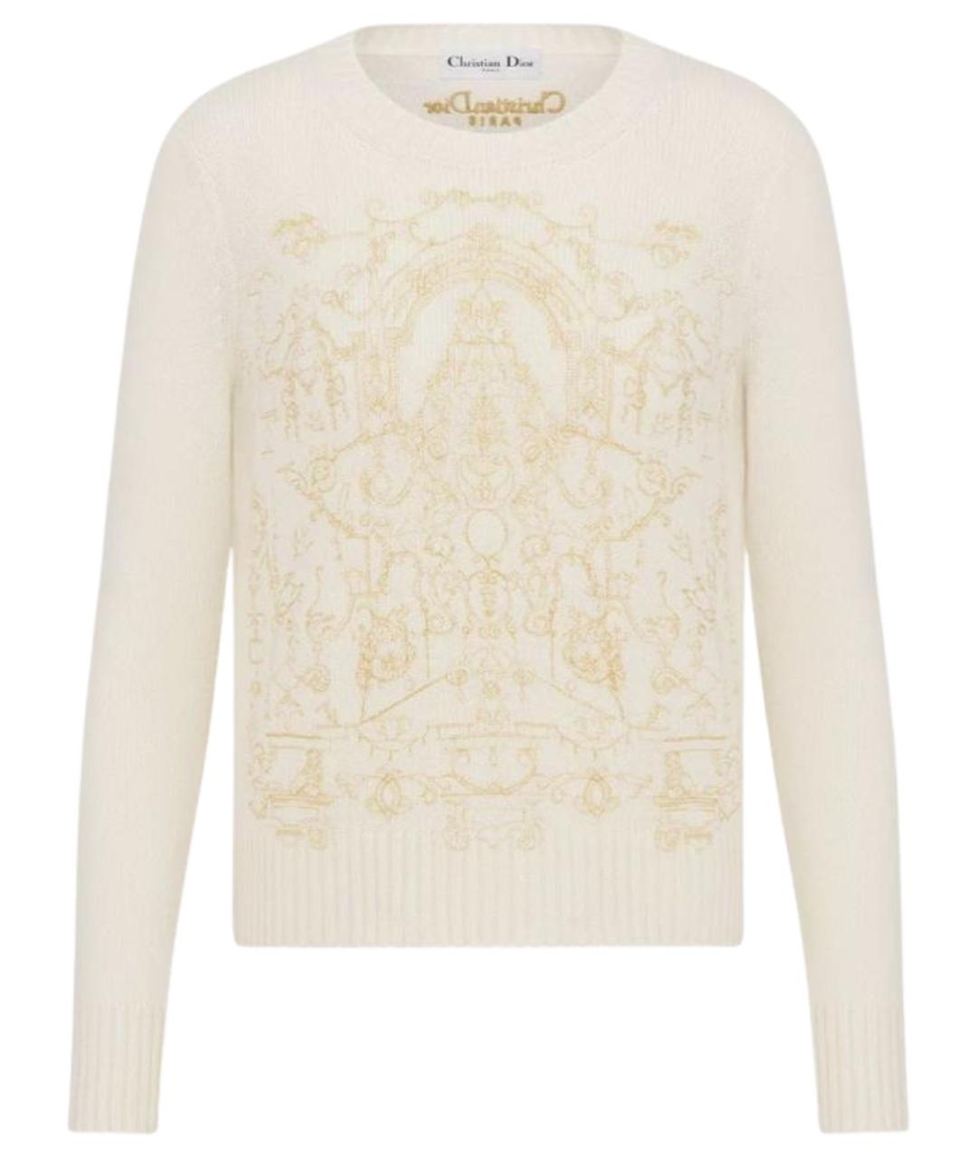 CHRISTIAN DIOR Бежевый кашемировый джемпер / свитер, фото 1