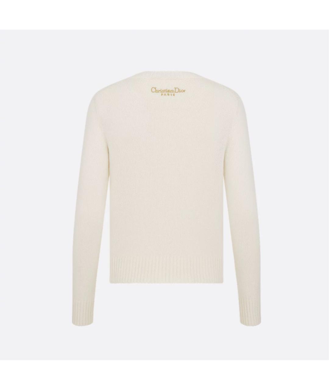 CHRISTIAN DIOR Бежевый кашемировый джемпер / свитер, фото 4