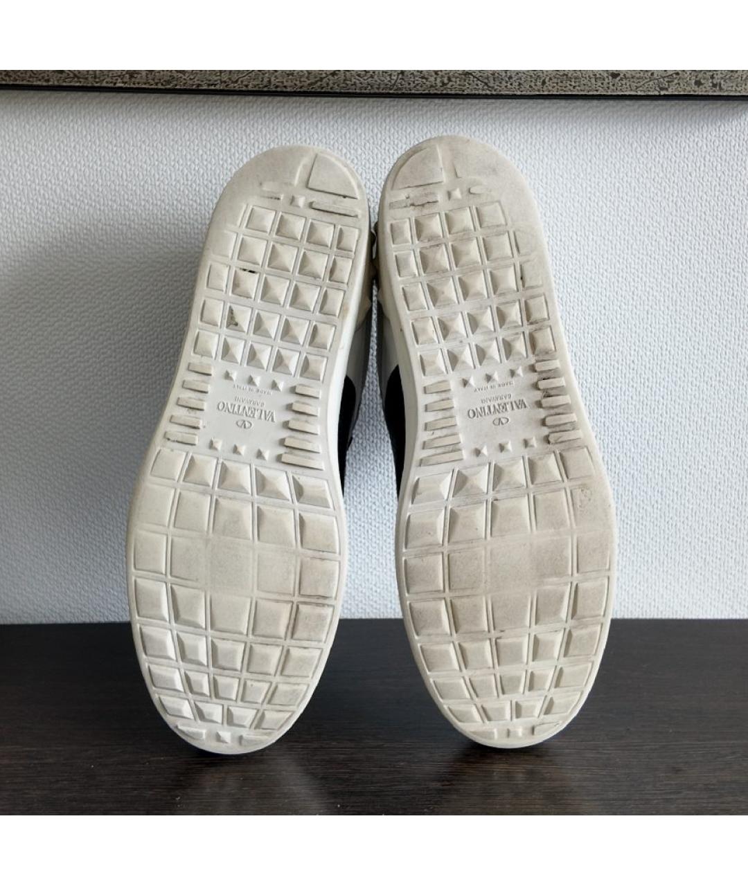 VALENTINO Белые кожаные низкие кроссовки / кеды, фото 4