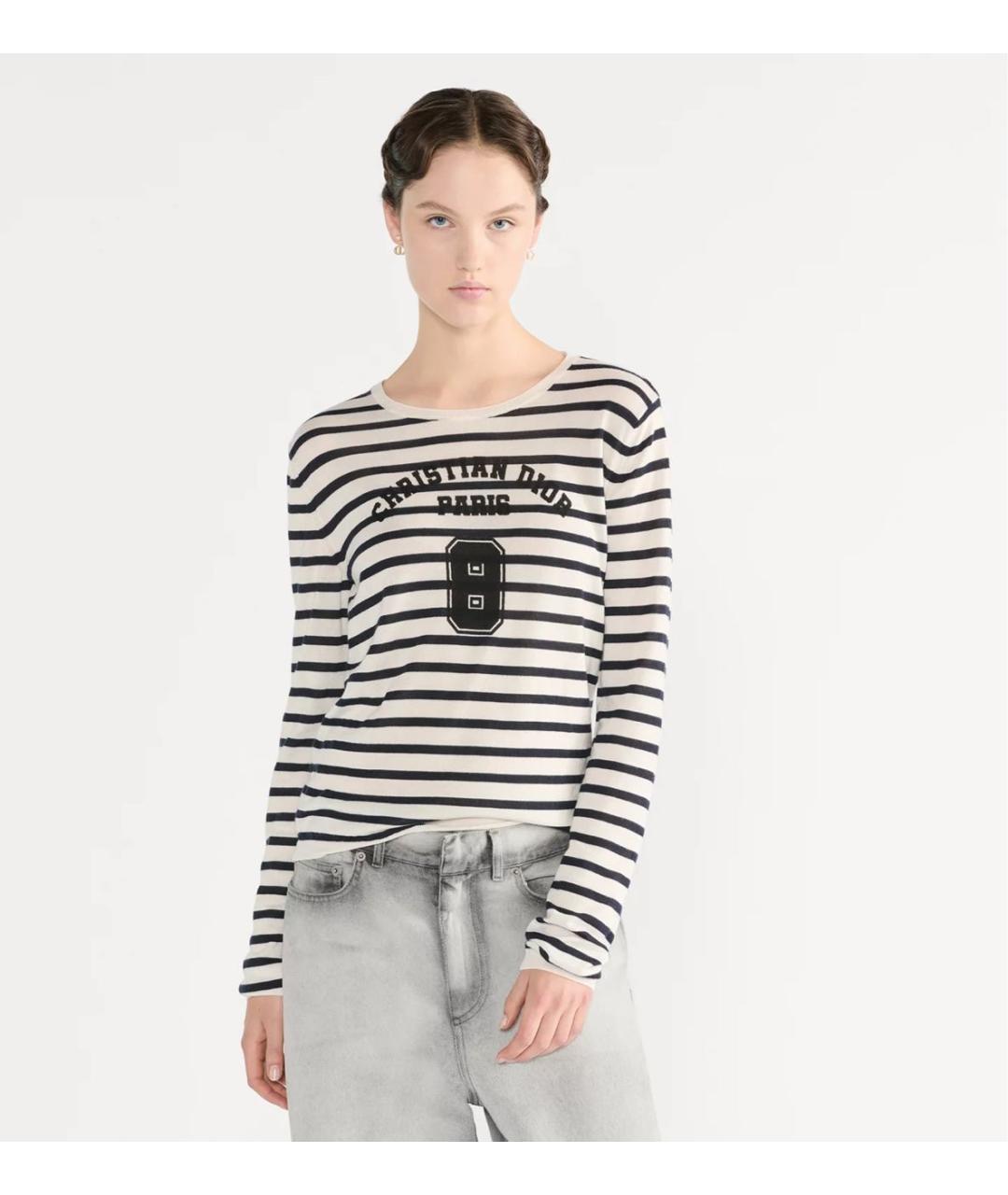 CHRISTIAN DIOR Белый хлопковый джемпер / свитер, фото 5