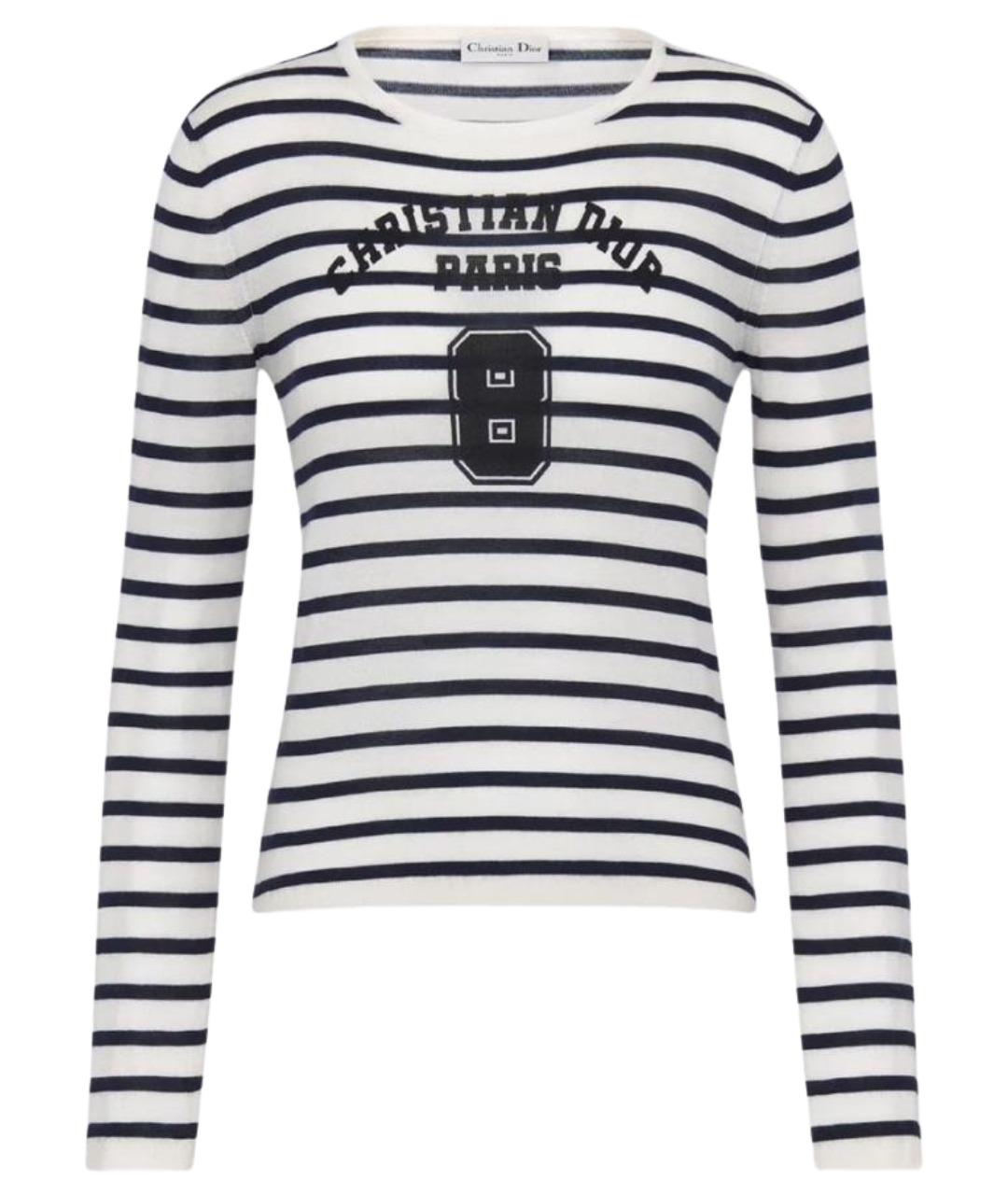 CHRISTIAN DIOR Белый хлопковый джемпер / свитер, фото 1