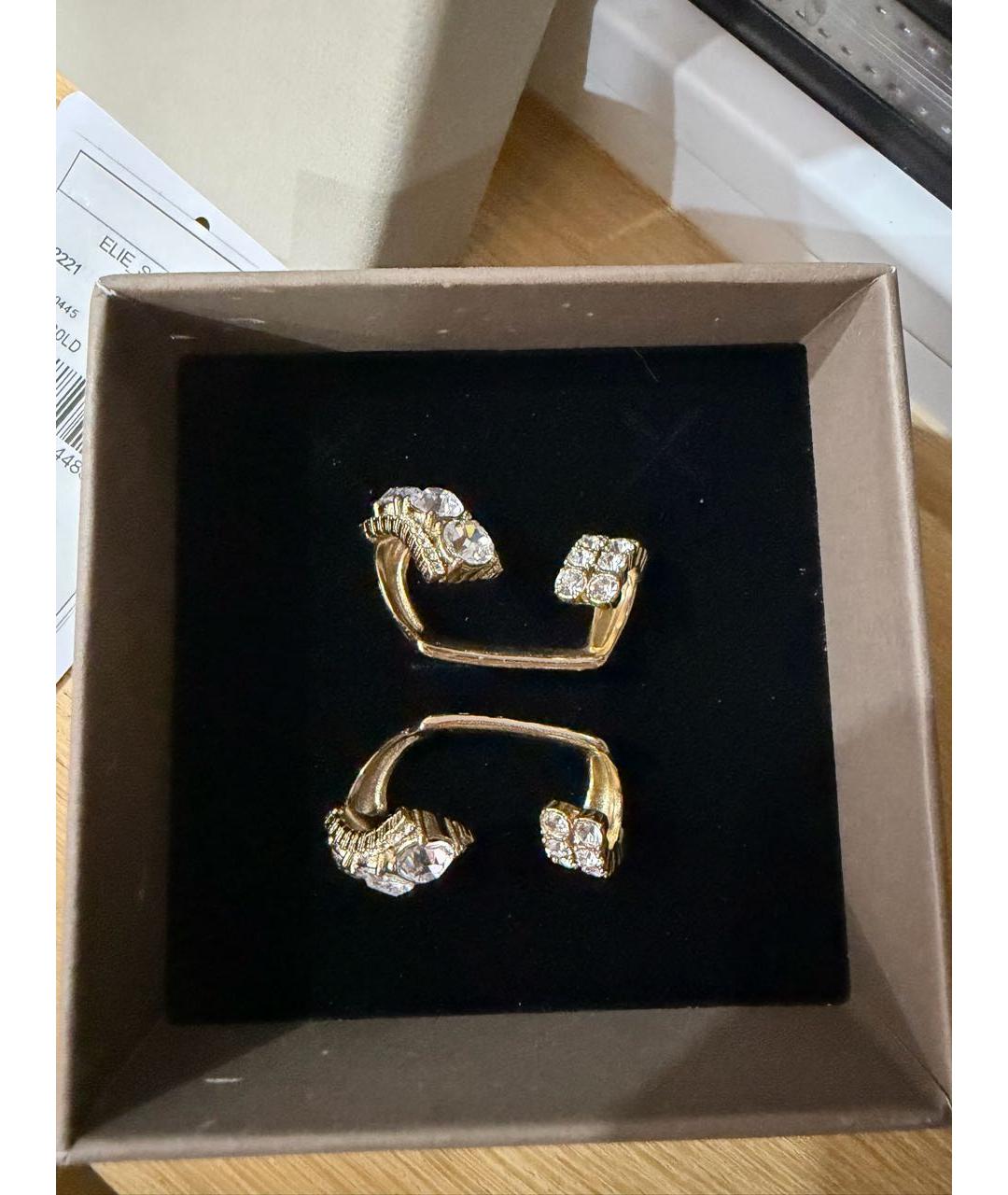 ELIE SAAB Желтые металлические серьги, фото 4