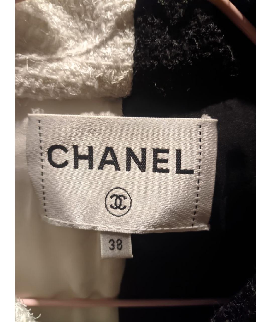 CHANEL Белый твидовый жакет/пиджак, фото 3