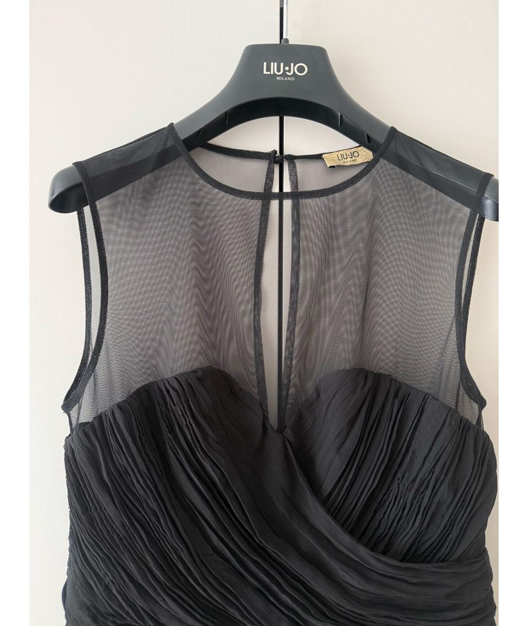 LIU JO Черное полиэстеровое вечернее платье, фото 3
