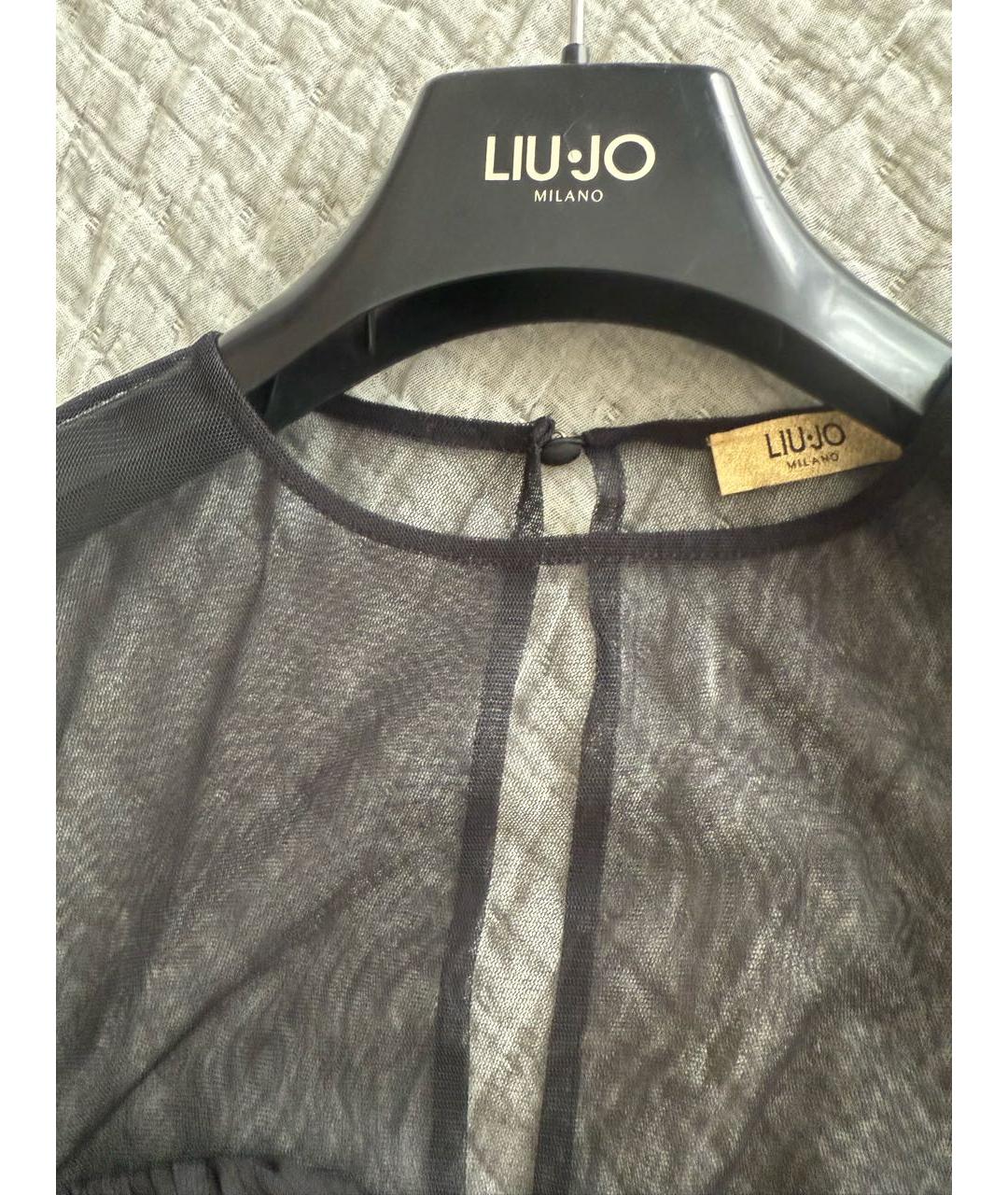 LIU JO Черное полиэстеровое вечернее платье, фото 4