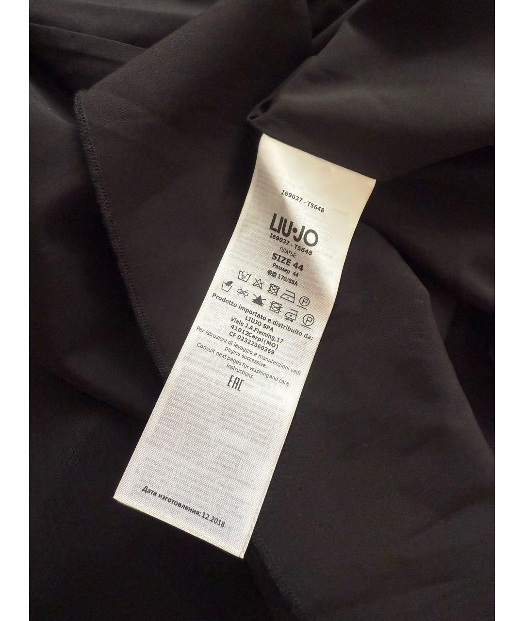 LIU JO Черное полиэстеровое вечернее платье, фото 6