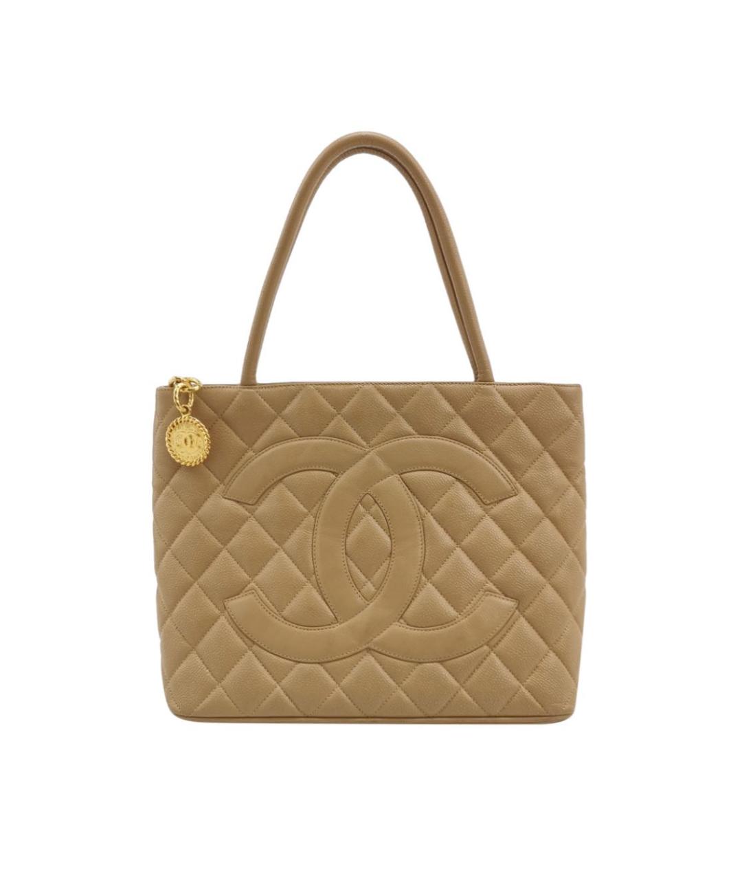 CHANEL Бежевая сумка тоут, фото 1