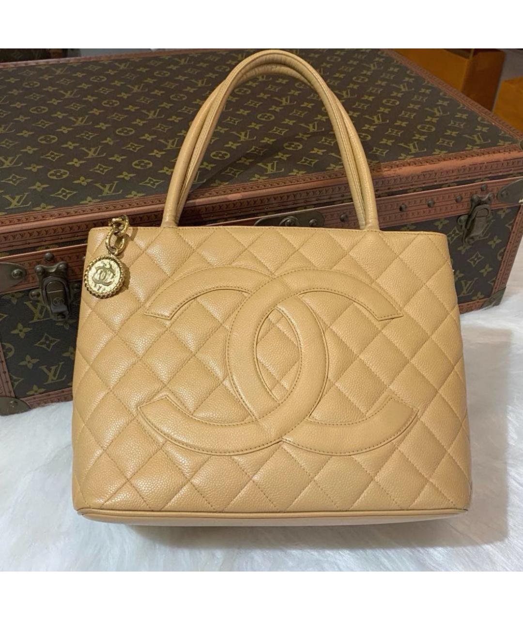 CHANEL Бежевая сумка тоут, фото 2