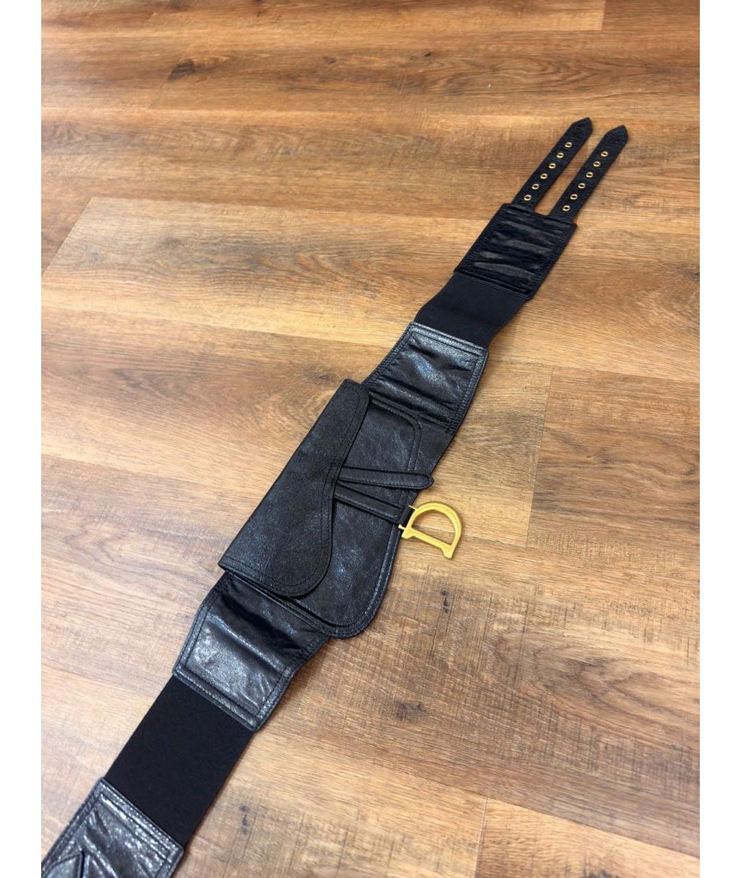 CHRISTIAN DIOR Черный ремень, фото 5