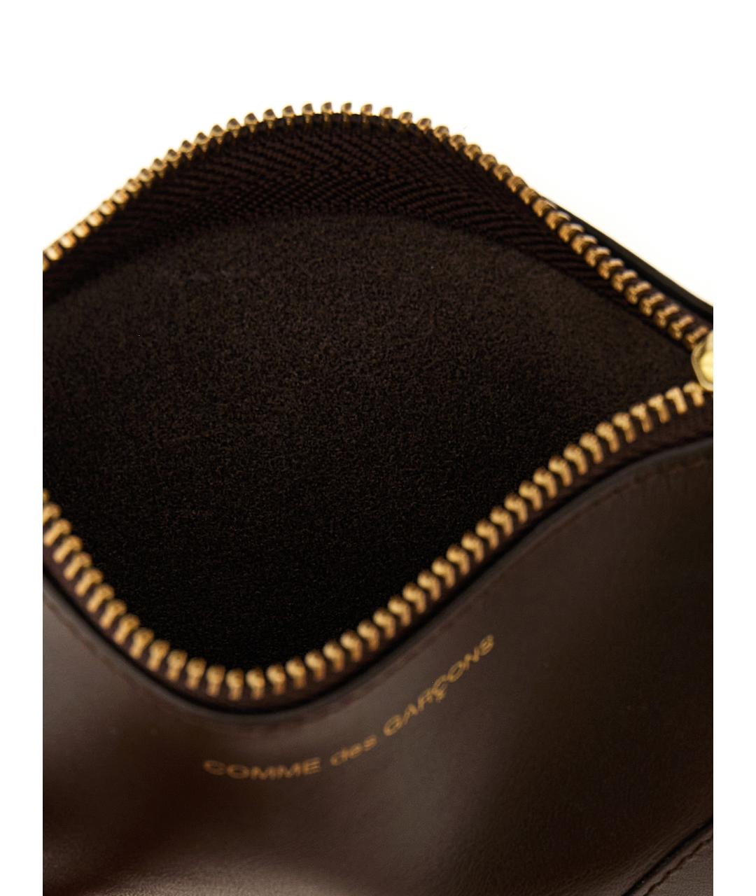 COMME DES GARÇONS WALLET Коричневый кожаный кошелек, фото 3