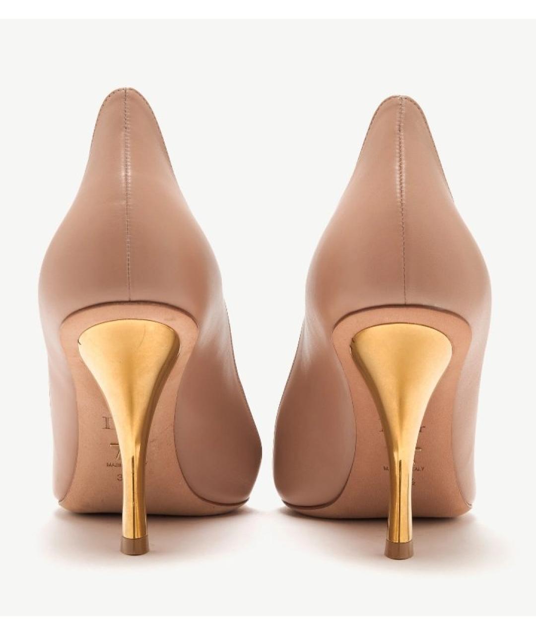 CHRISTIAN DIOR Бежевые кожаные туфли, фото 4