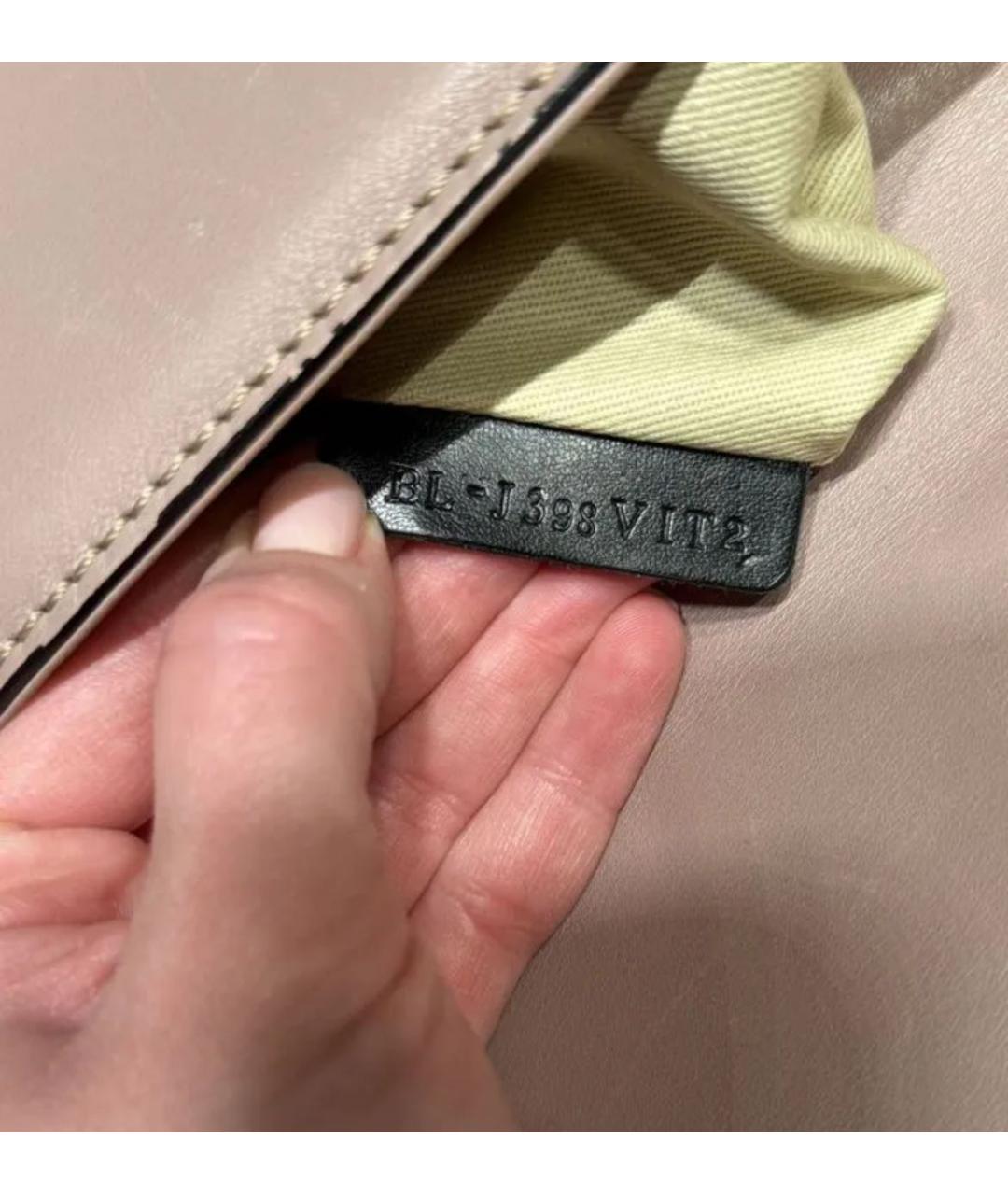 VALENTINO Бежевая кожаная сумка через плечо, фото 4