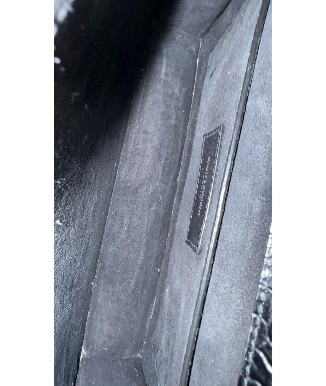 SAINT LAURENT Черная кожаная сумка через плечо, фото 8