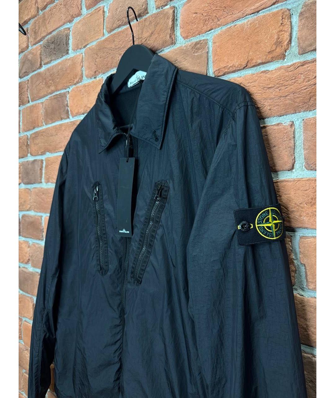 STONE ISLAND Черная полиамидовая куртка, фото 2
