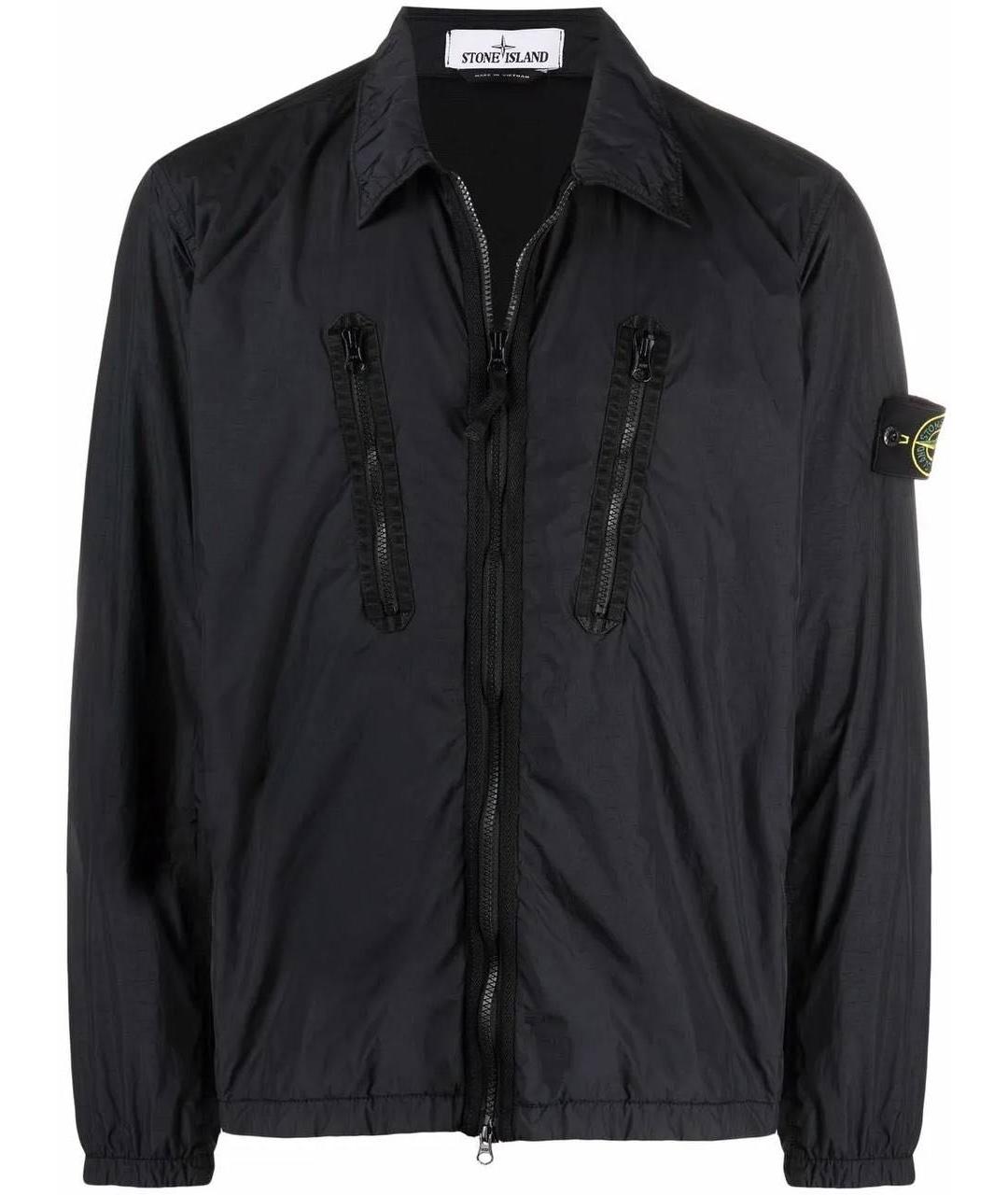 STONE ISLAND Черная полиамидовая куртка, фото 1