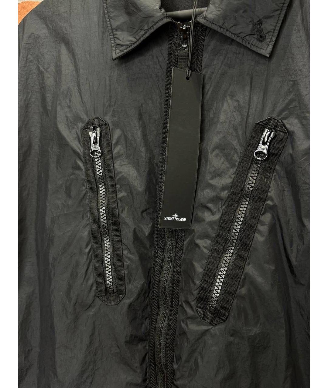 STONE ISLAND Черная полиамидовая куртка, фото 3