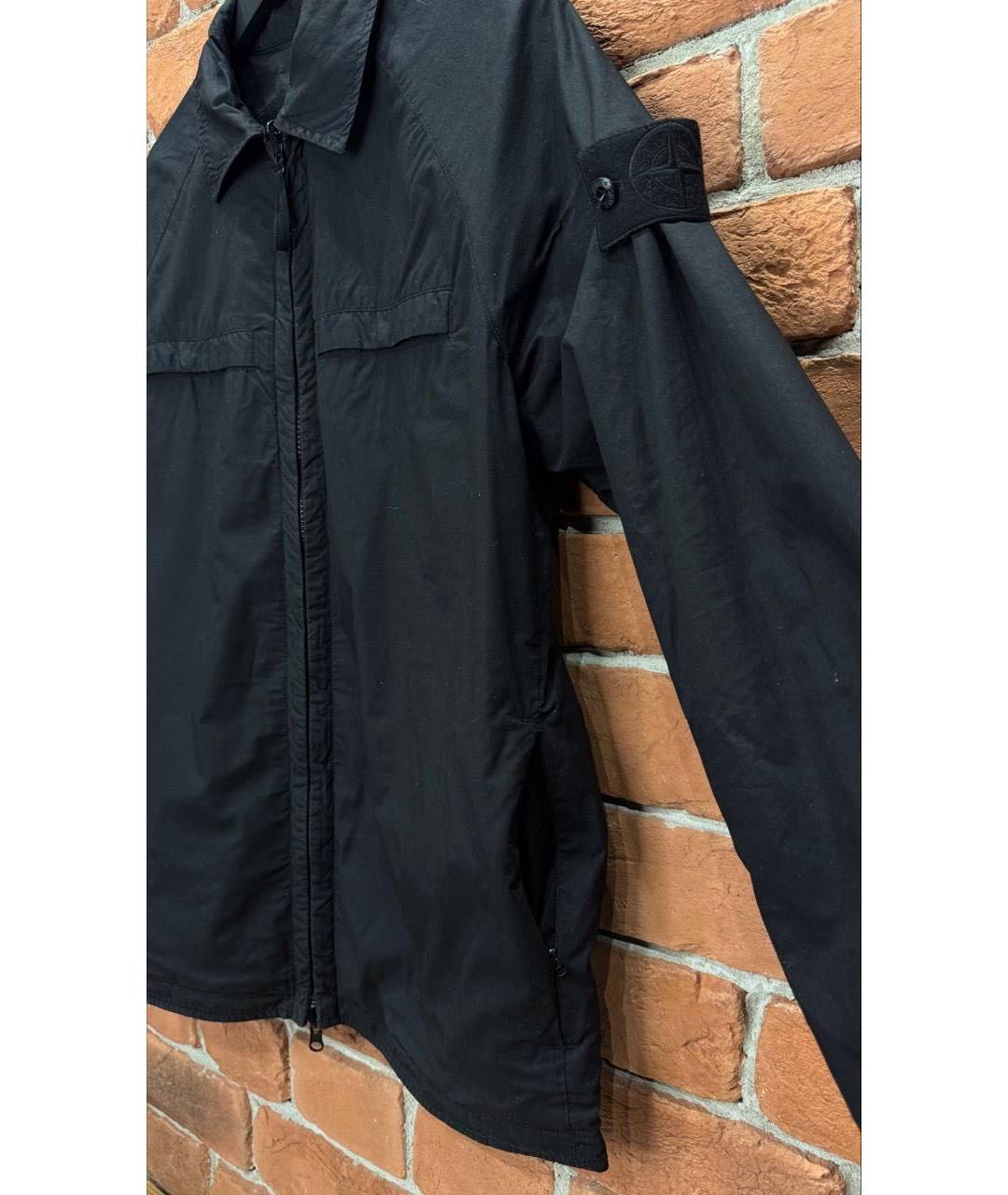 STONE ISLAND Черная полиамидовая куртка, фото 3