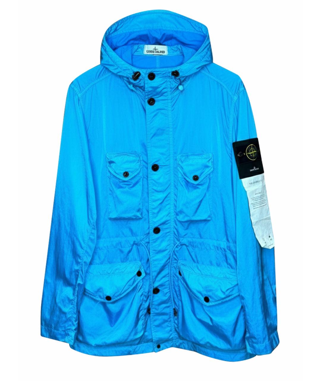 STONE ISLAND Голубая полиамидовая куртка, фото 1