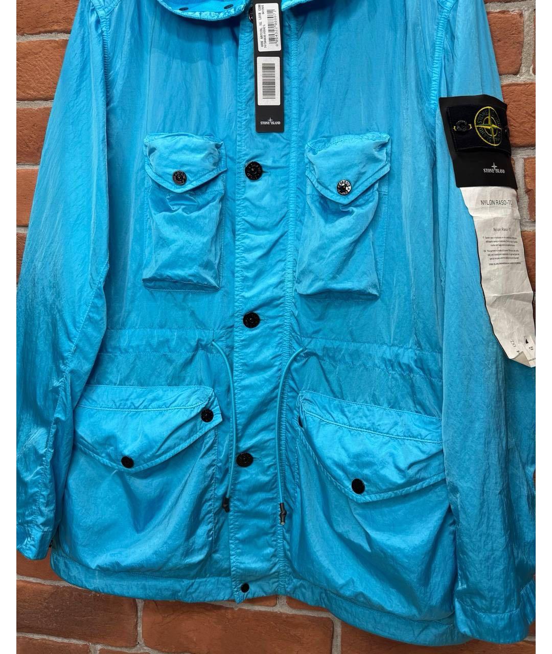 STONE ISLAND Голубая полиамидовая куртка, фото 3